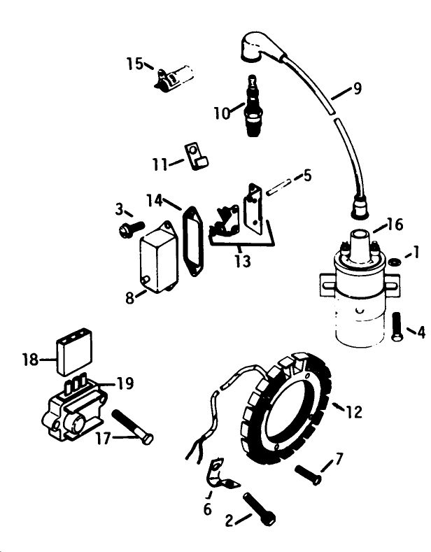 Ignition Engine Kohler Model No. K321s Spec No. 60399