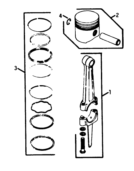 Piston & Rod Engine Kohler Model No. K321s Spec No. 60399