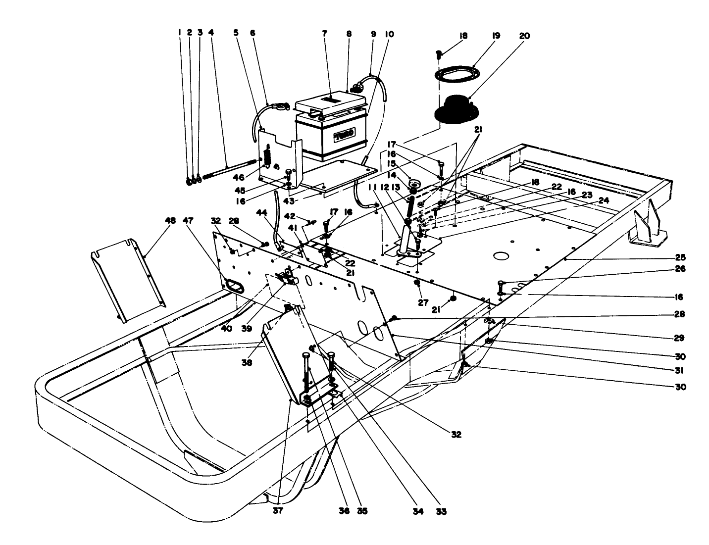 Toe Board And Battery Assembly