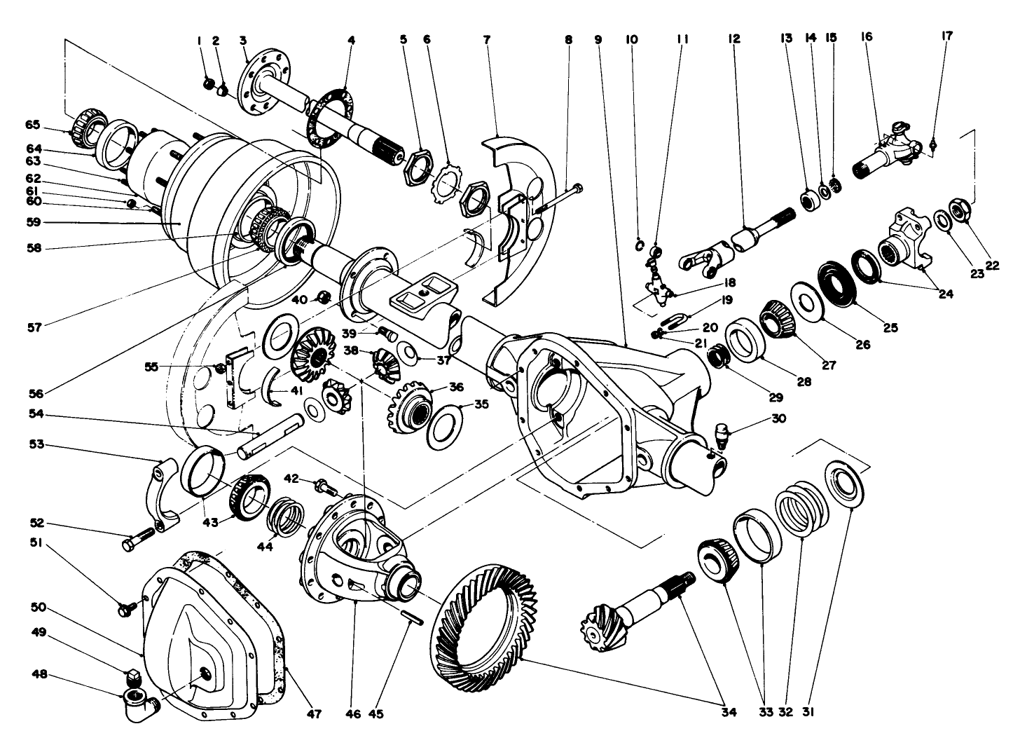 Rear Axle (36-9830) And Drive Line (44-1130)