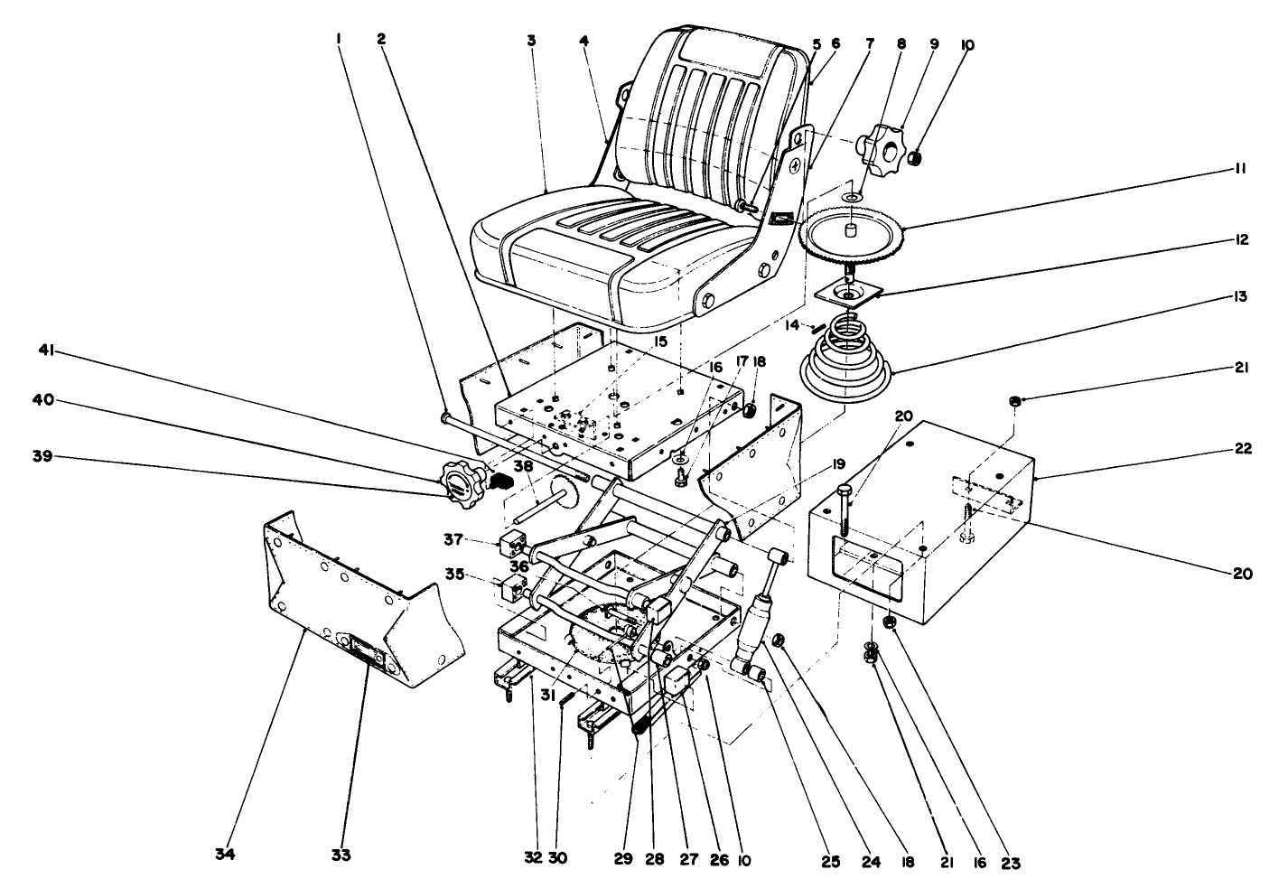 Seat Assembly (46-3440) And Suspension Assembly (46-3430)