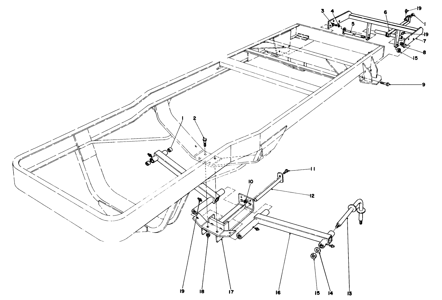 Drawbar Assembly No. 1. 2 And 3 Position Parkmaster 7 Unit