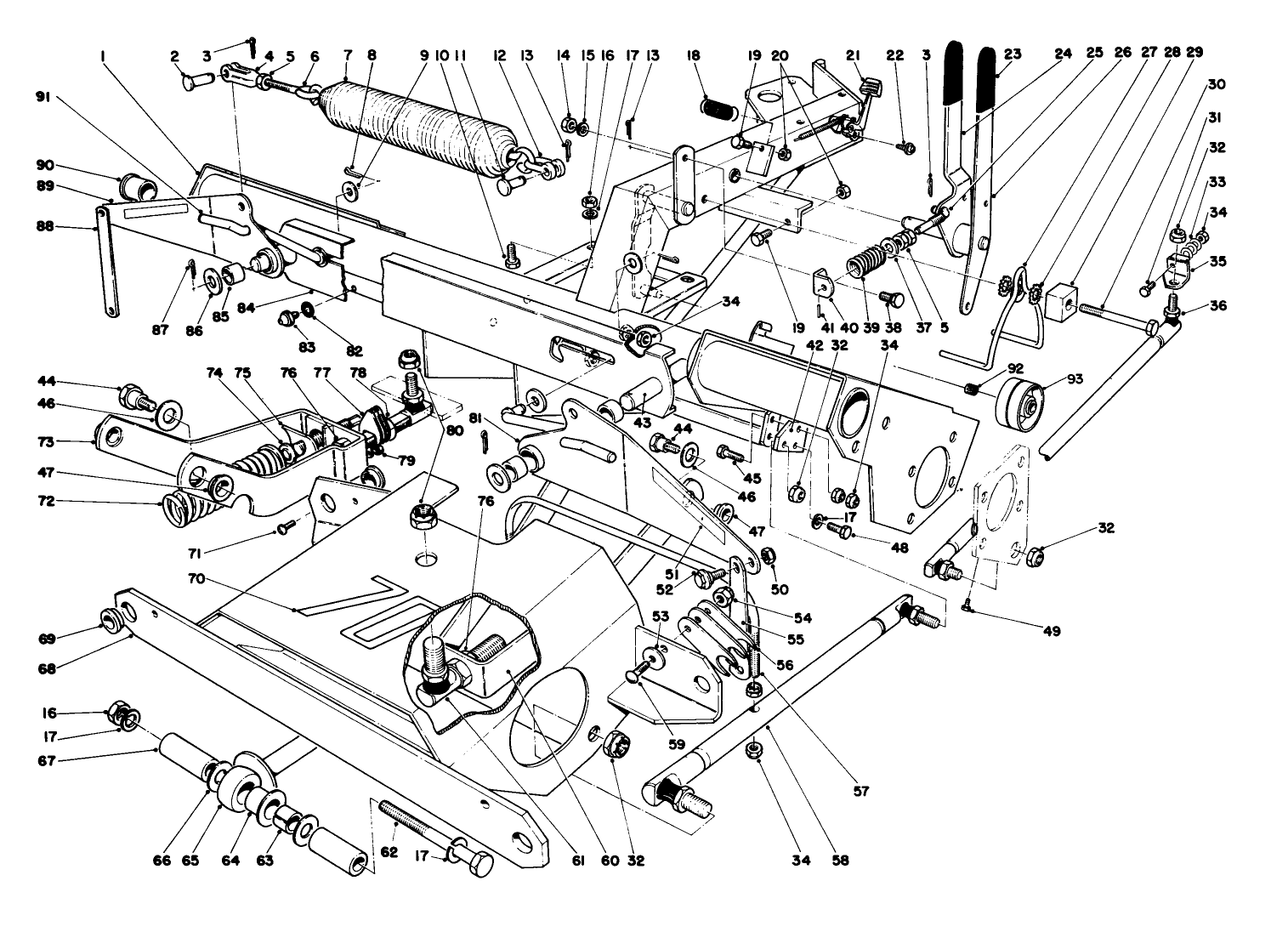 Main Frame And Counterbalance Assembly