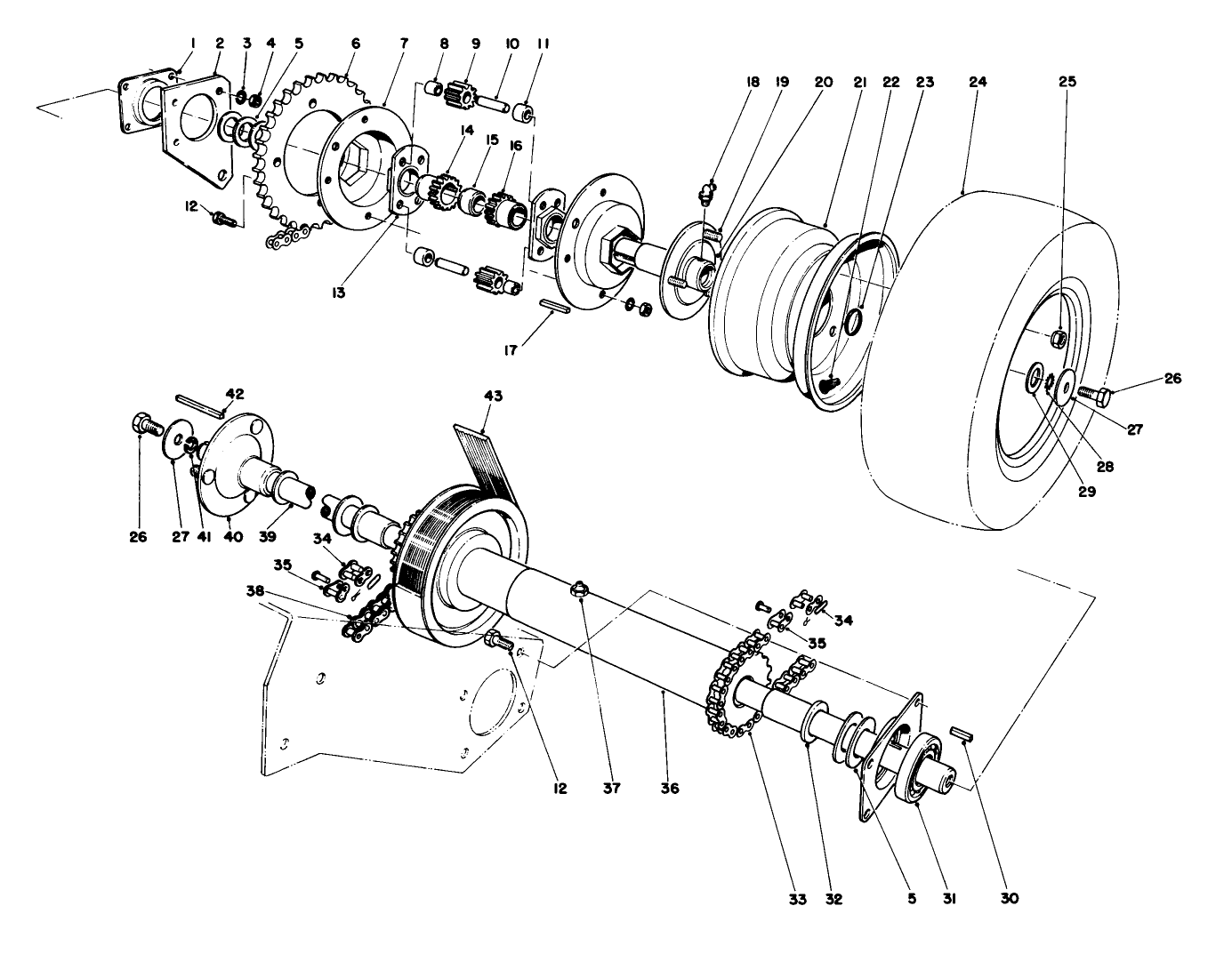 Axle & Drive Shaft Asembly