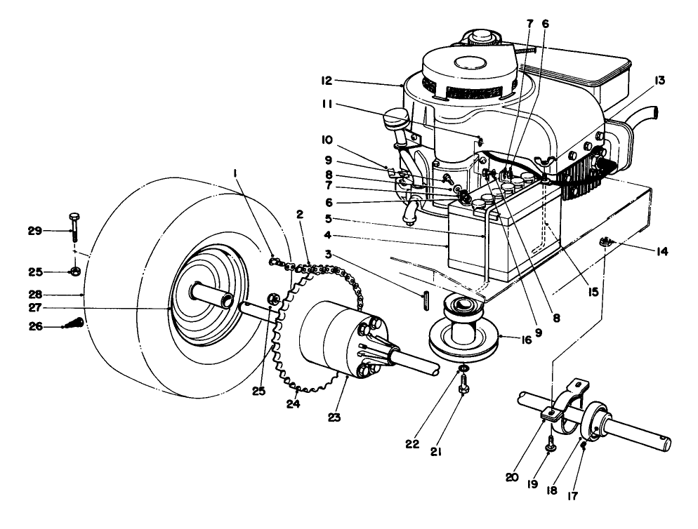 Engine And Axle Assembly