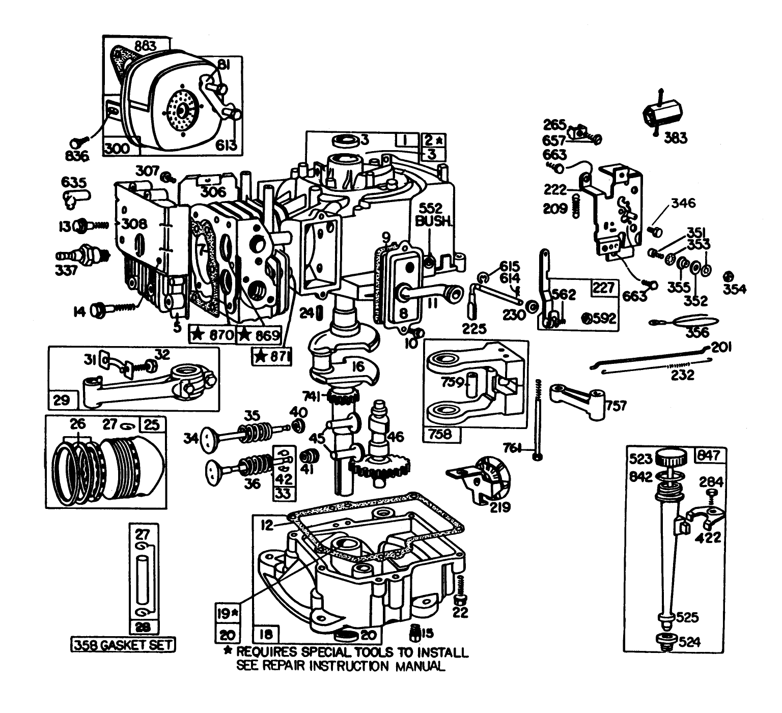 Engine Briggs & Stratton Model No. 191707-2132-01