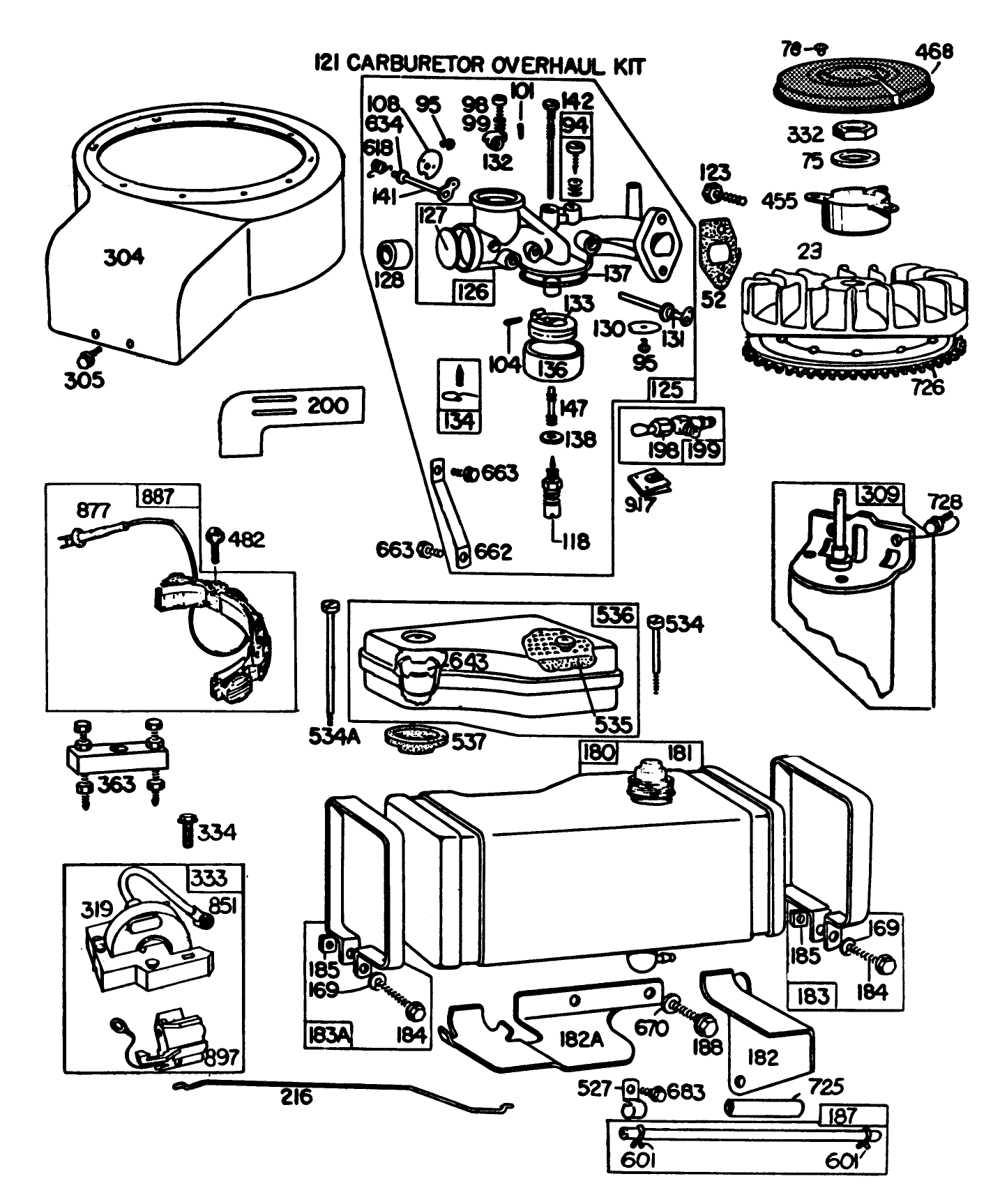 Engine Briggs & Stratton Model No. 191707-2132-01