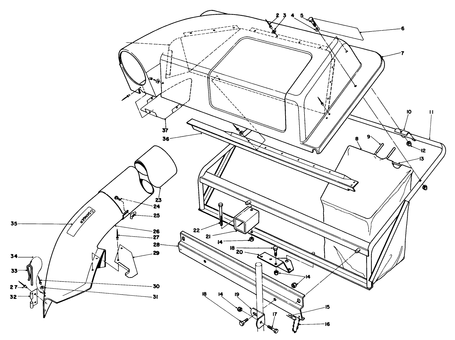 Twin Bagger Glass Catcher Model No. 59122 (optional)