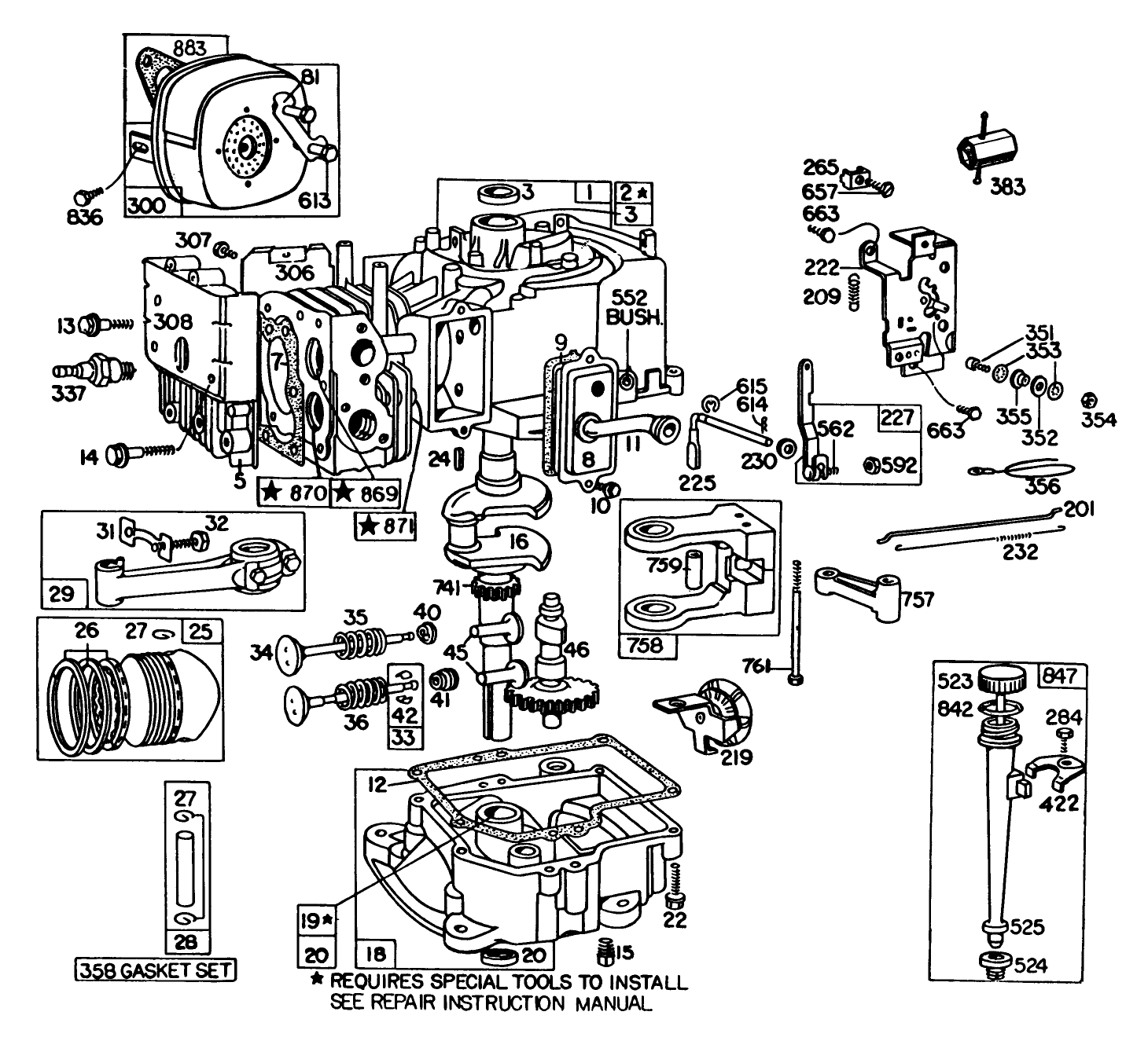 Engine Briggs & Stratton Model No. 191702-2133-01