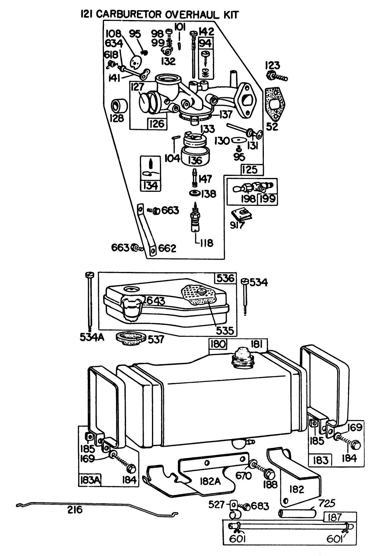 Engine Briggs & Stratton Model No. 191702-2133-01
