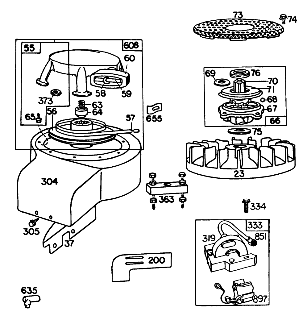 Engine Briggs & Stratton Model No. 191702-2133-01