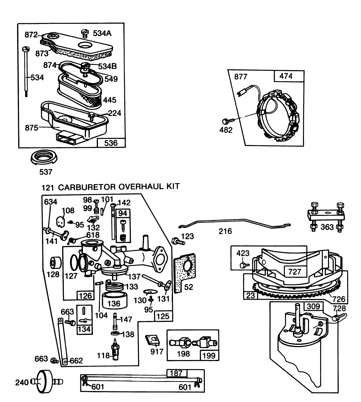 Engine Briggs & Stratton Model 253707-0157-01 (model 57360)(continued)