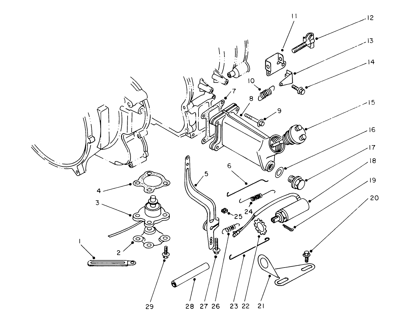 Throttle Control & Oil Fill Assembly
