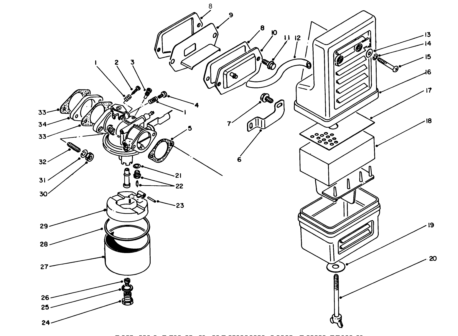 Air Cleaner & Carburetor Assembly