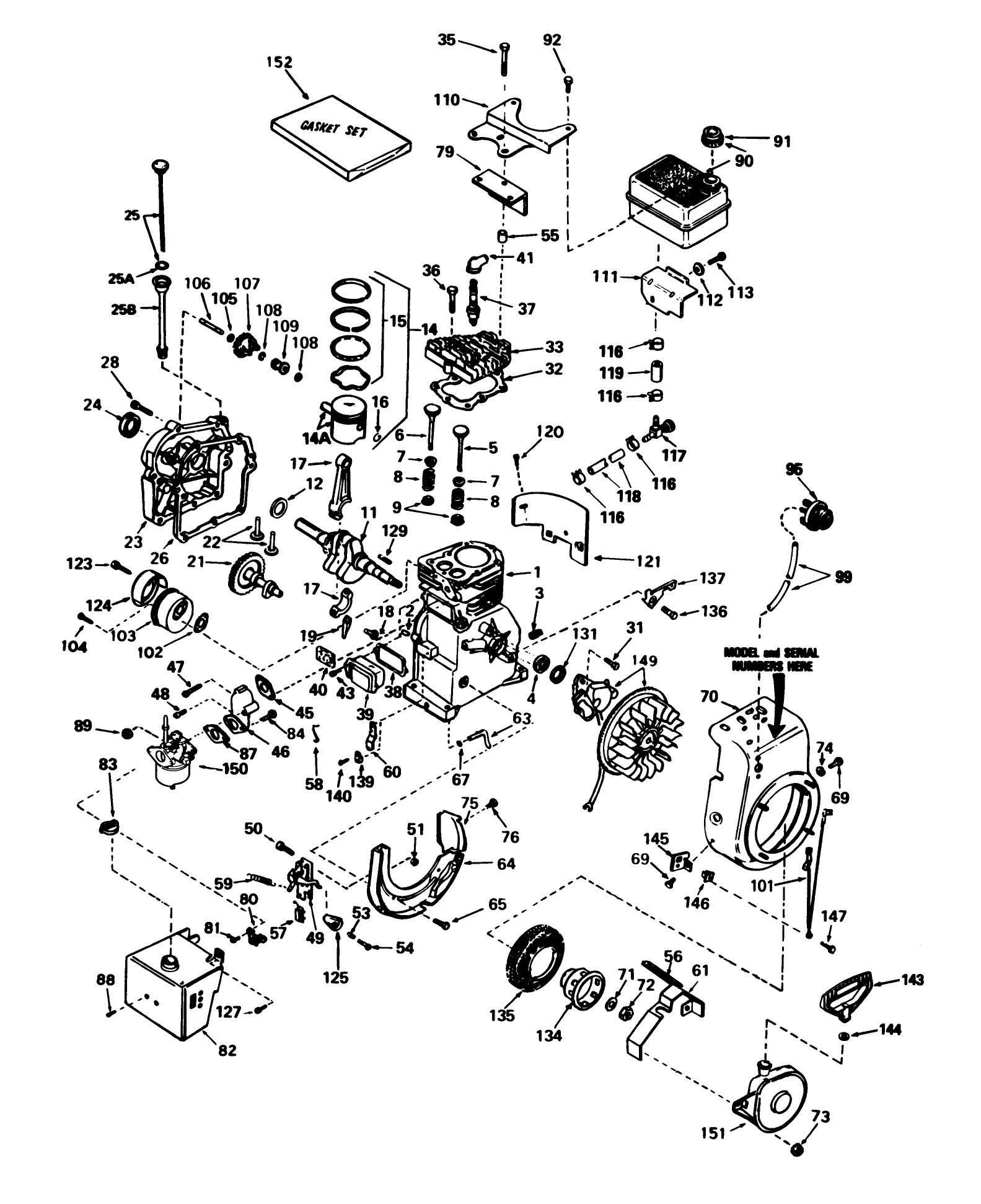 Engine Tecumseh Model H35-4559op