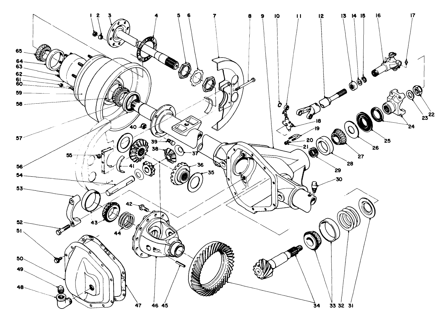 Rear Axle (36-9830) And Drive Line (44-1430)