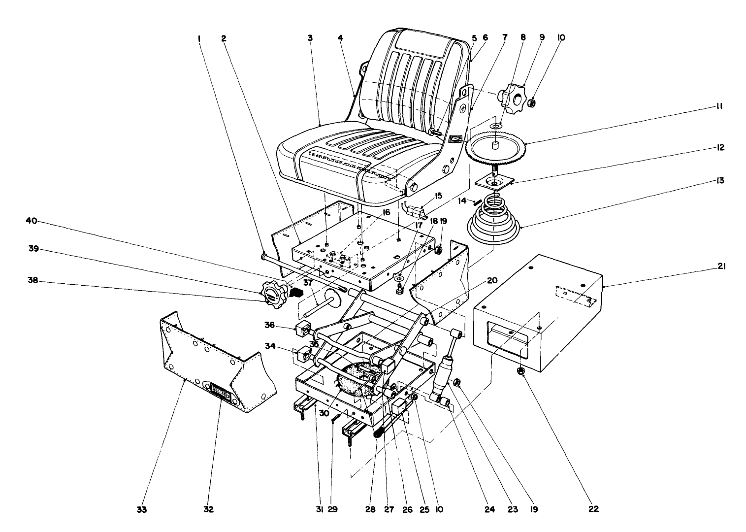 Seat Assembly (46-3440) & Suspension Assembly (46-3430)