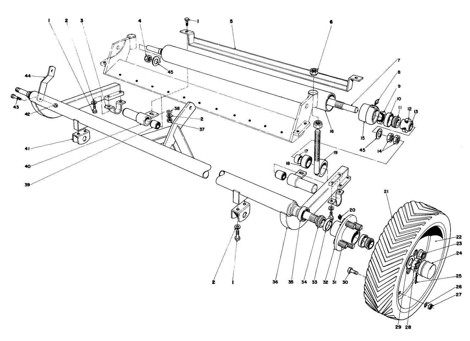 Carrier Frame And Roller Assembly