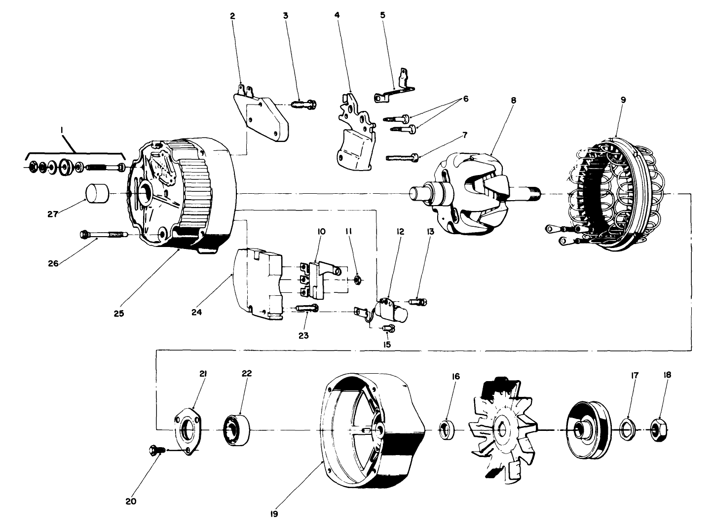 Cab Mounting Kit No. 70159(continued) 63 Amp Alternator Assembly No. 47-5910