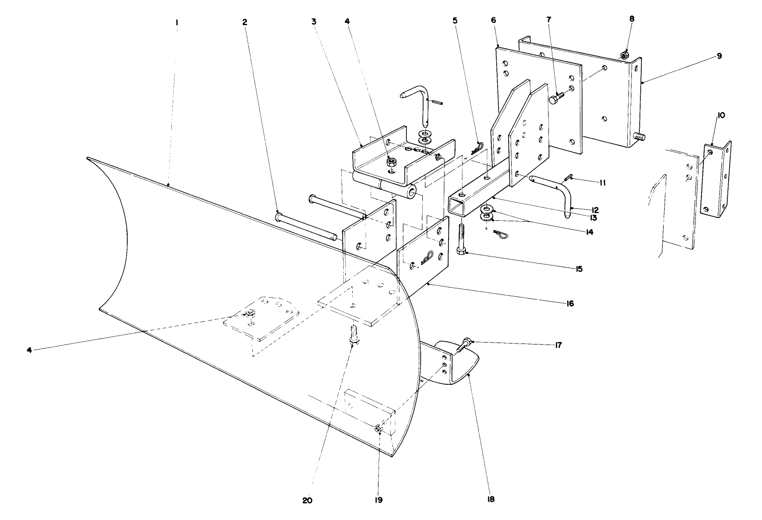 Grader Blade Assembly (model No. 59099) (optional)