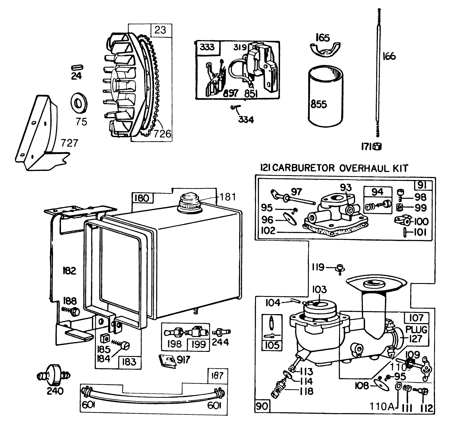 Engine Briggs & Stratton Model No. 252412-0685-01 (continued)