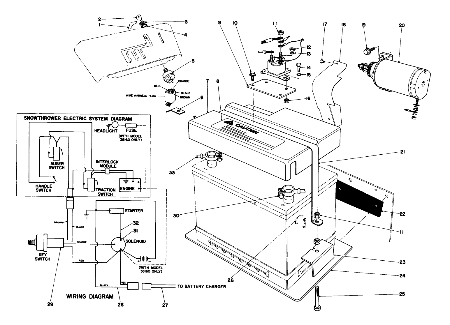 12 Volt Starting Motor Kit 42-4370 (optional)