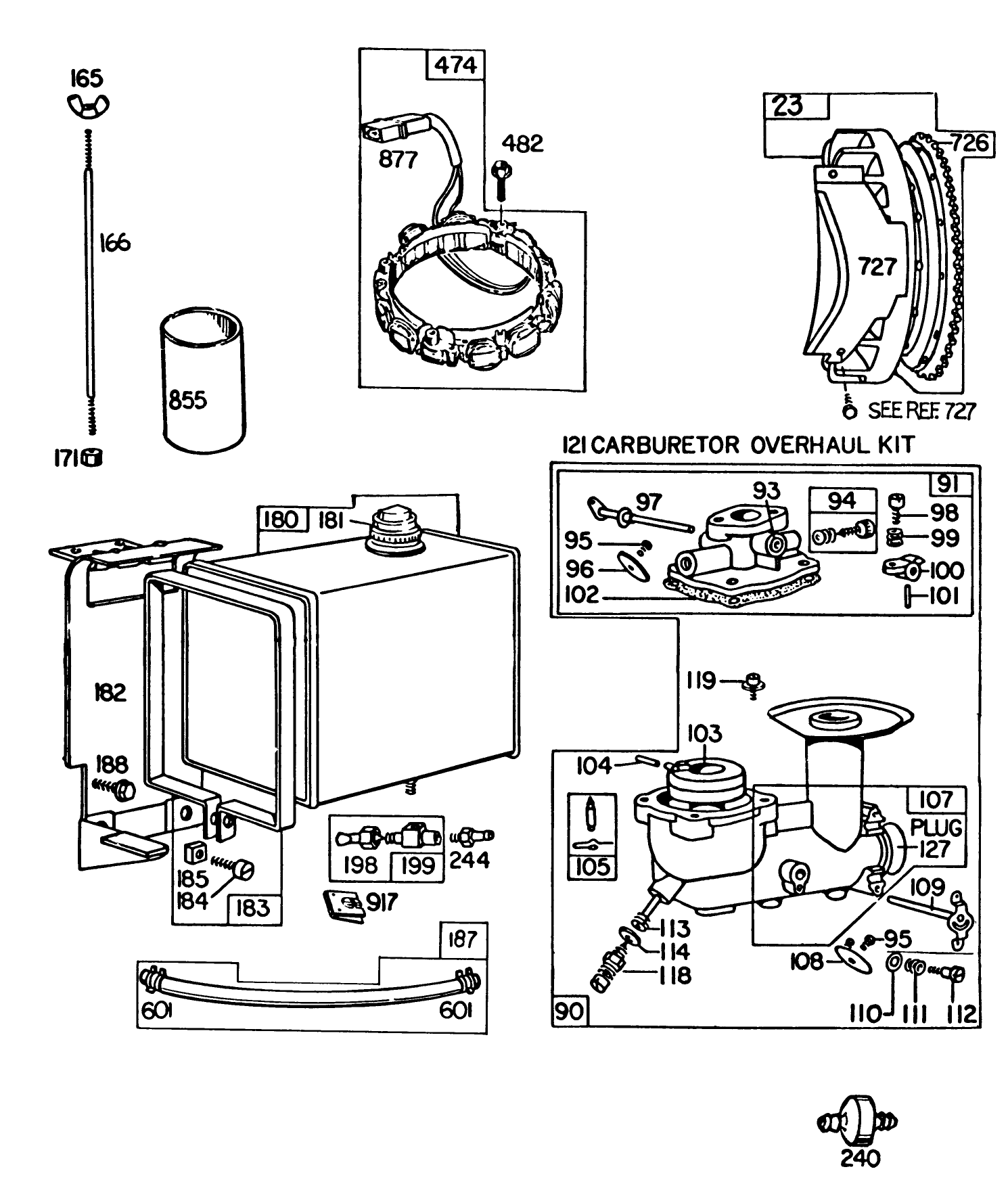 Engine Briggs & Stratton Model No. 252416-0677-01 (continued)