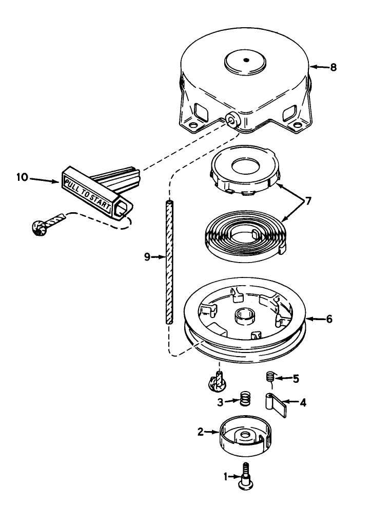 Shroud & Rewind Starter No. 590537 (engine Model No. Ah520 Type 1602)