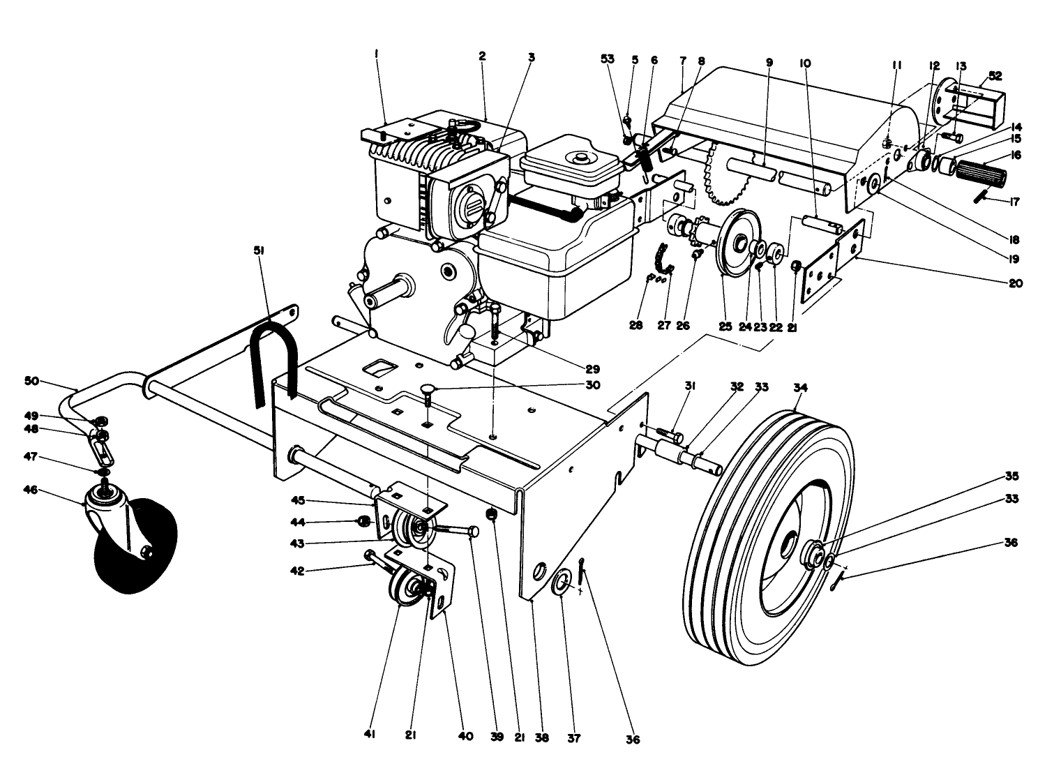 Engine And Base Assembly (model 62923)