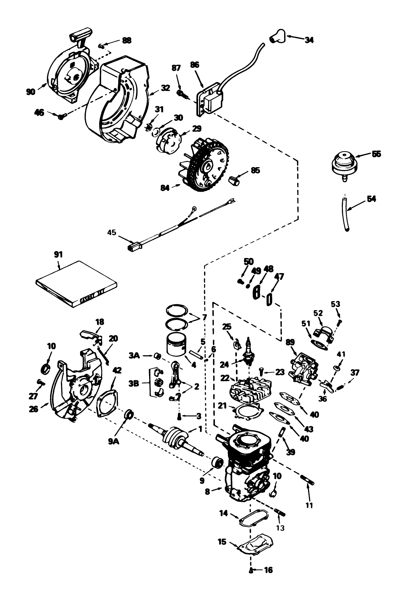 Engine Tecumseh Model No. Ah-600 Type 1622