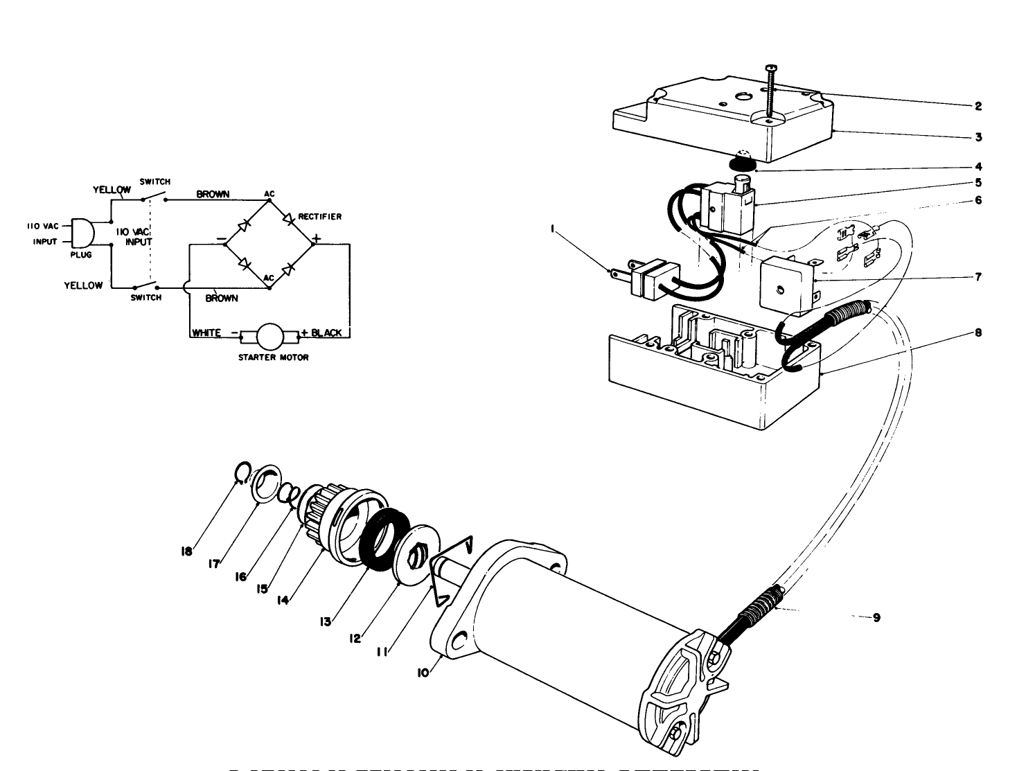 Starter Motor & Switch Assembly
