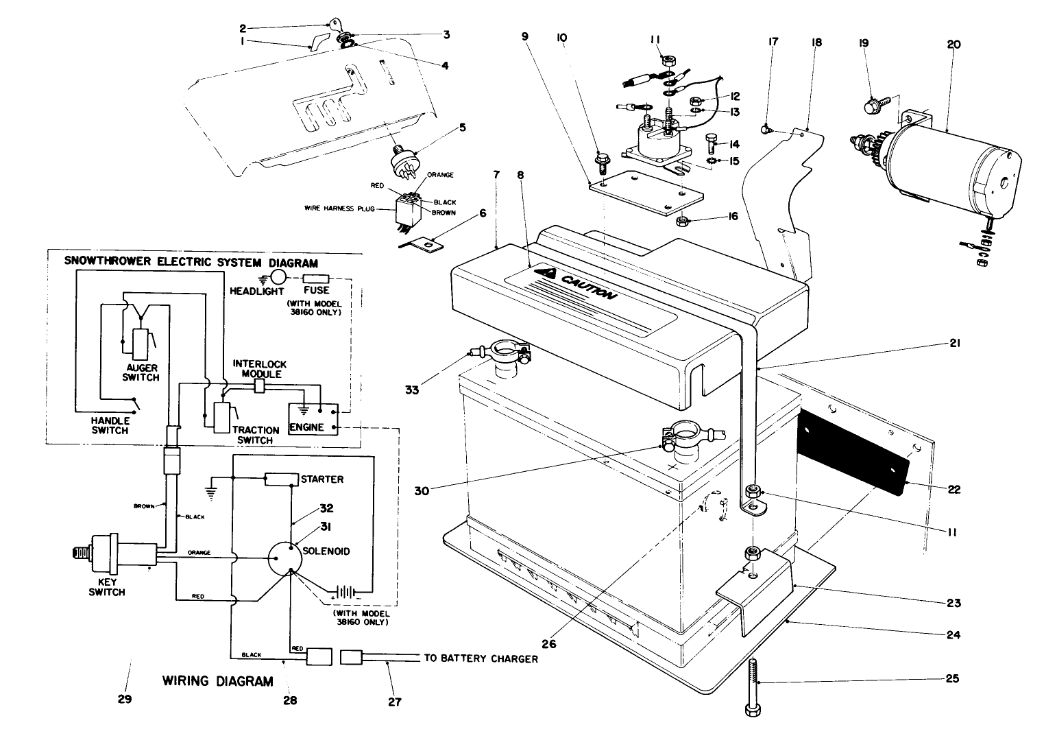 12 Volt Starting Motor Kit 42-3370 (optional)