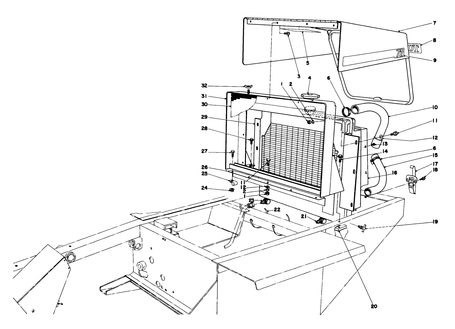 Radiator & Hood Assembly