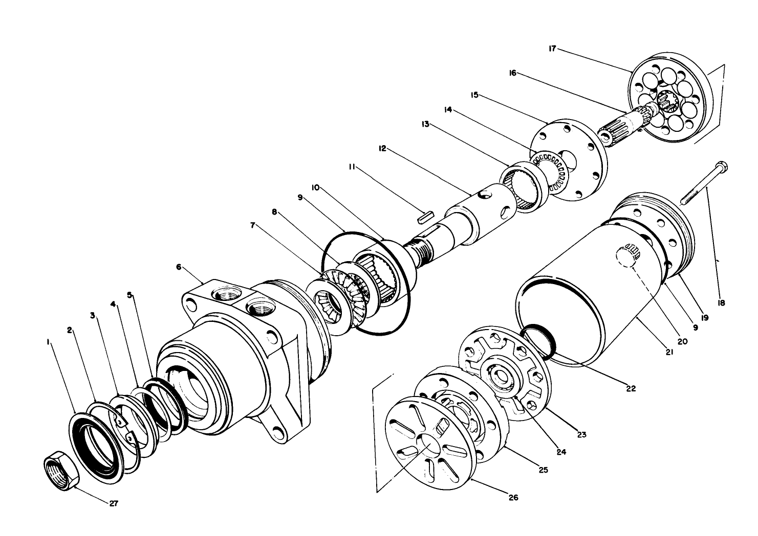 Hydraulic Drive Motor Left Rear No. 49-8621