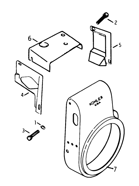 Baffles & Shroud-Engine Kohler Model No. K321s Spec. No. 60434