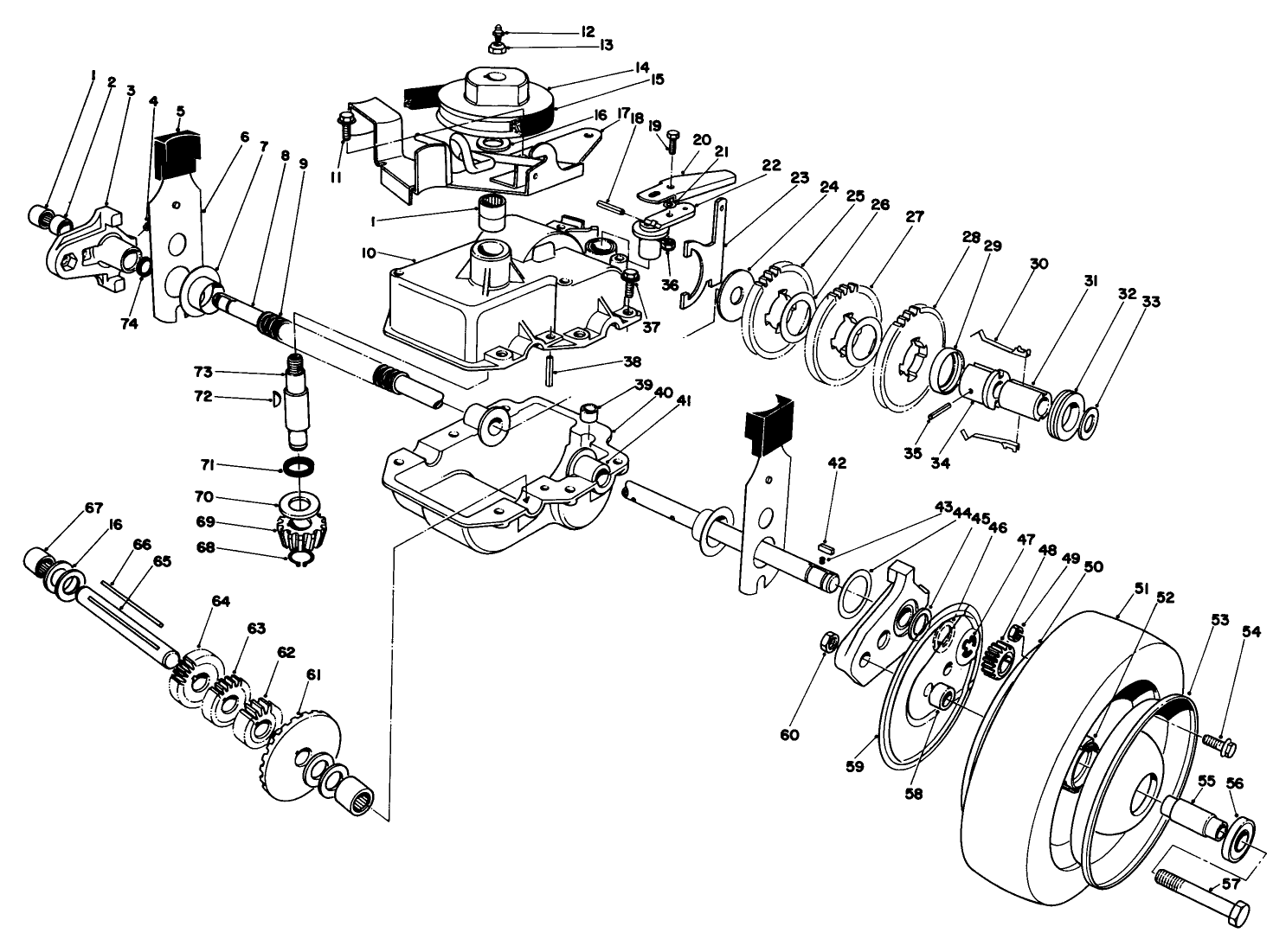 Gear Case Assembly (model 22035 Continued)