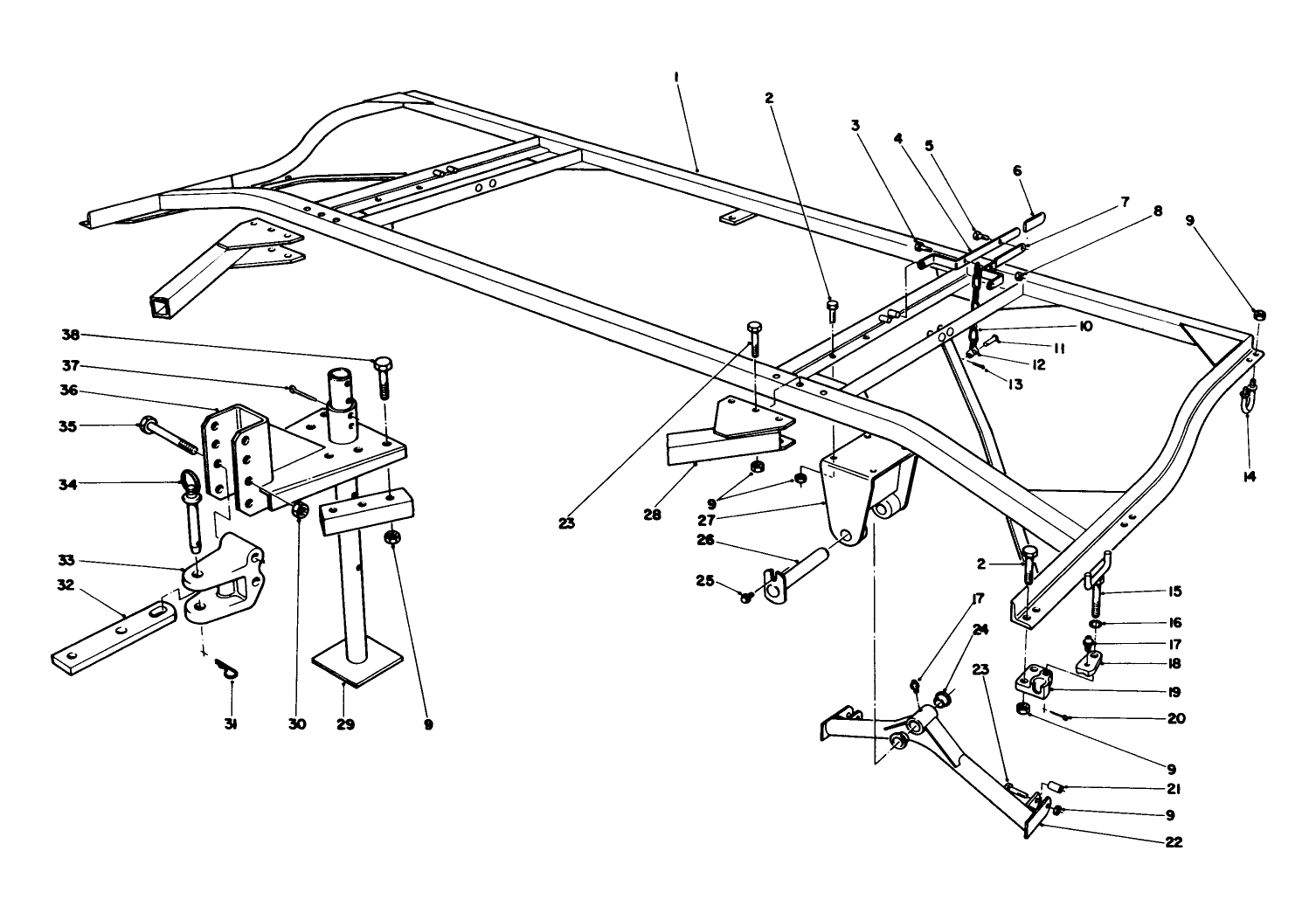 Center Frame Assembly (9 Unit)