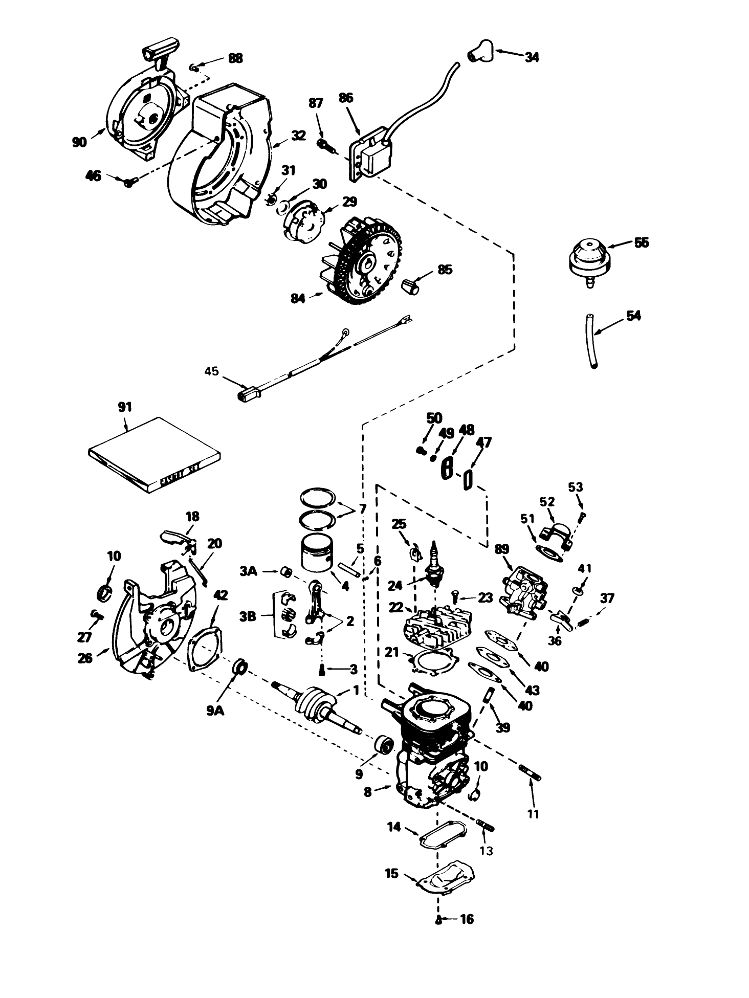 Engine Tecumseh Model No. Ah-600 Type 1622