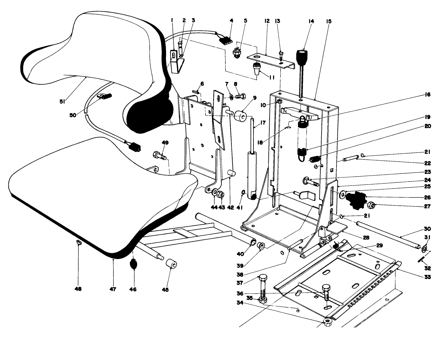 Suspension Seat Kit Model No. 03542 (optional)