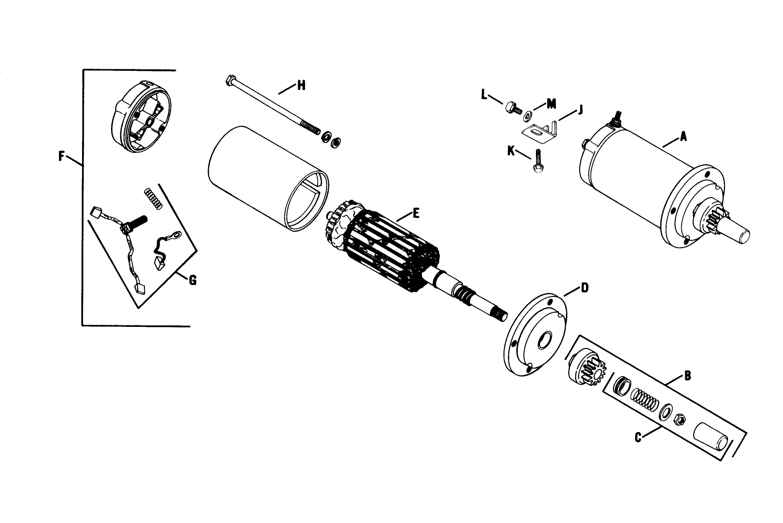 Electric Starter Assembly Engine Kohler Model No. K582qs 1ype No. Ps-36315