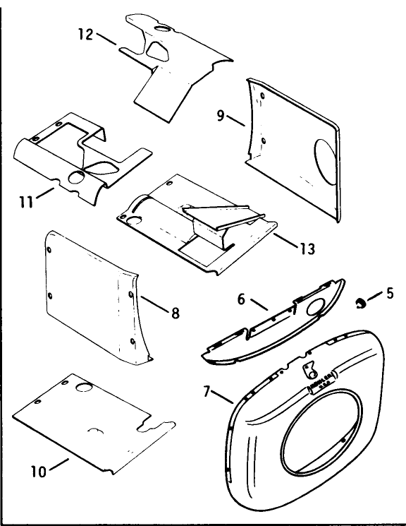 Engine Kohler Model No. K582gs Type No. Ps-36315 Baffles & Shroud-Group 2