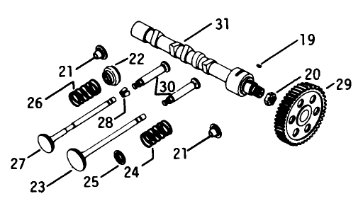 Engine Kohler Model No. K582gs Type No. Ps-36315 Camshaft & Valves-Group 4