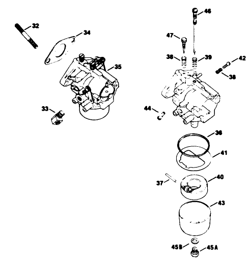 Engine Kohler Model No. K582gs Type No. Ps-36315 Carburetor-Group 5