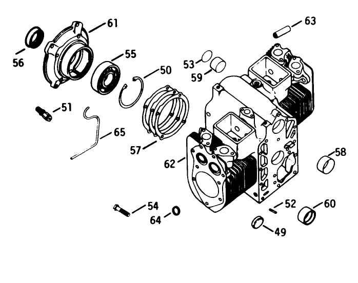 Engine Kohler Model No. K582gs Type No. Ps-36315 Crankcase-Group 7