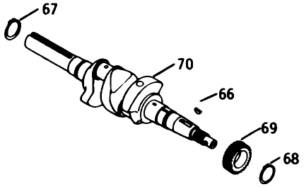 Engine Kohler Model No. K582gs Type No. Ps-36315 Crankshaft-Group 8