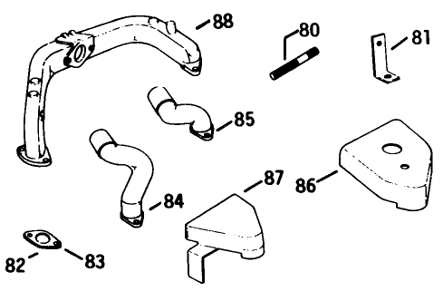 Engine Kohler Model No. K582qs Type No. Ps-36315 (continued) Intake & Exhaust Manifolds-Group 12