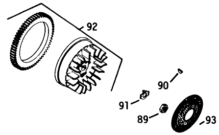 Engine Kohler Model No. K582qs Type No. Ps-36315 Flywheel-Group 13