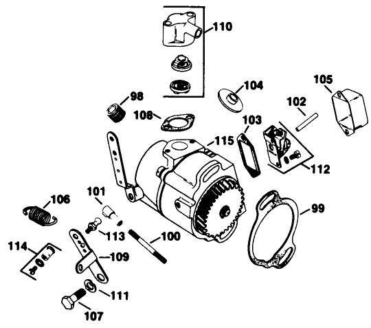 Engine Kohler Model No. K582qs Type No. Ps-36315 Govenor-Group 17