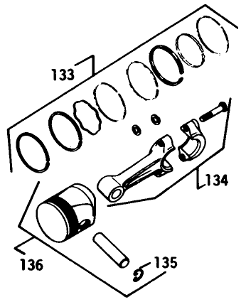 Engine Kohler Model No. K582qs Type No. Ps-36315 Piston & Rod-Group 22