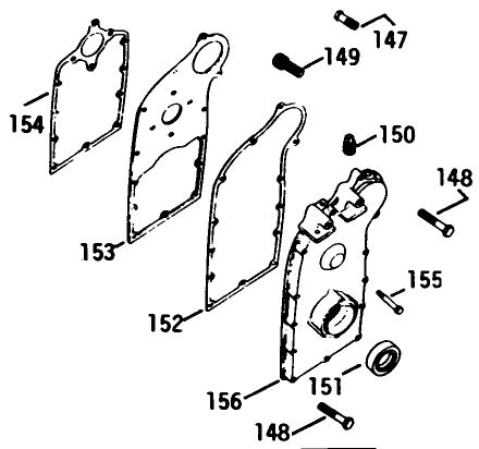 Engine Kohler Model No. K582qs Type No. Ps-36315 Gear Cover-Group 26